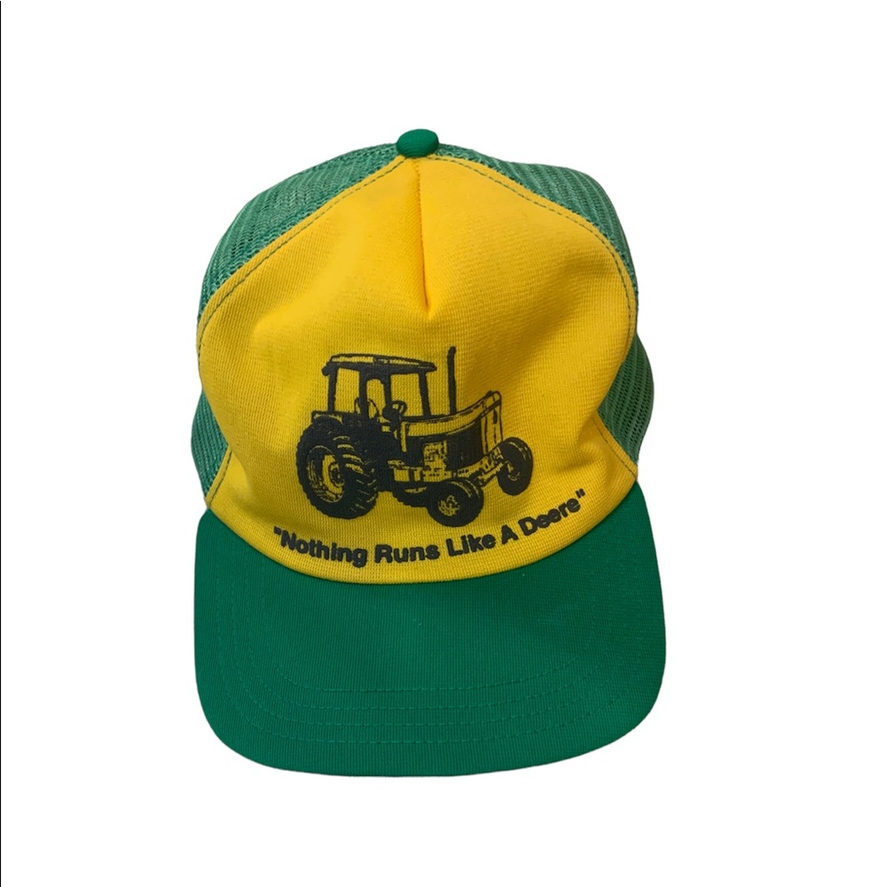 Vintage John Deere Model Tractor Mesh Snapback Trucke… Gem